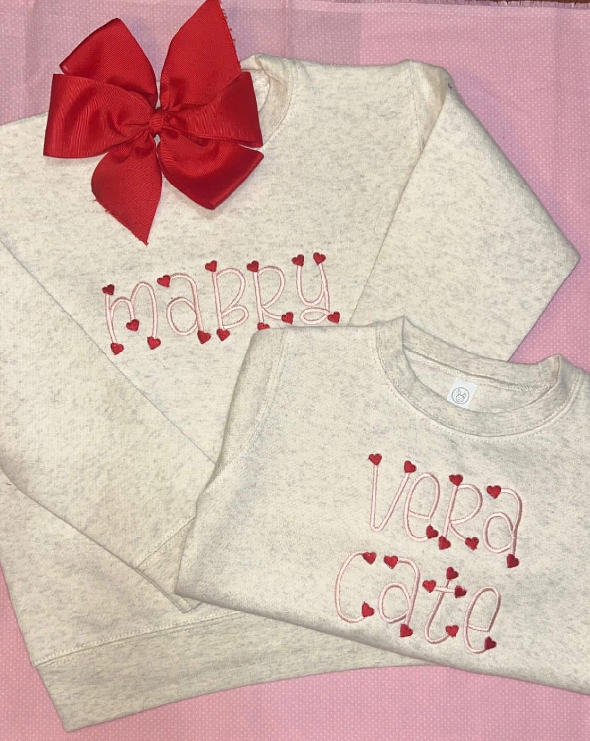 Heart Name Toddler Sweatshirts