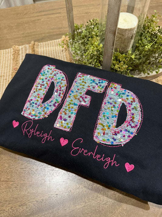 Custom Sequin Name Sweatshirts