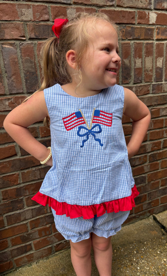 All American Bow Swing Back Short Set