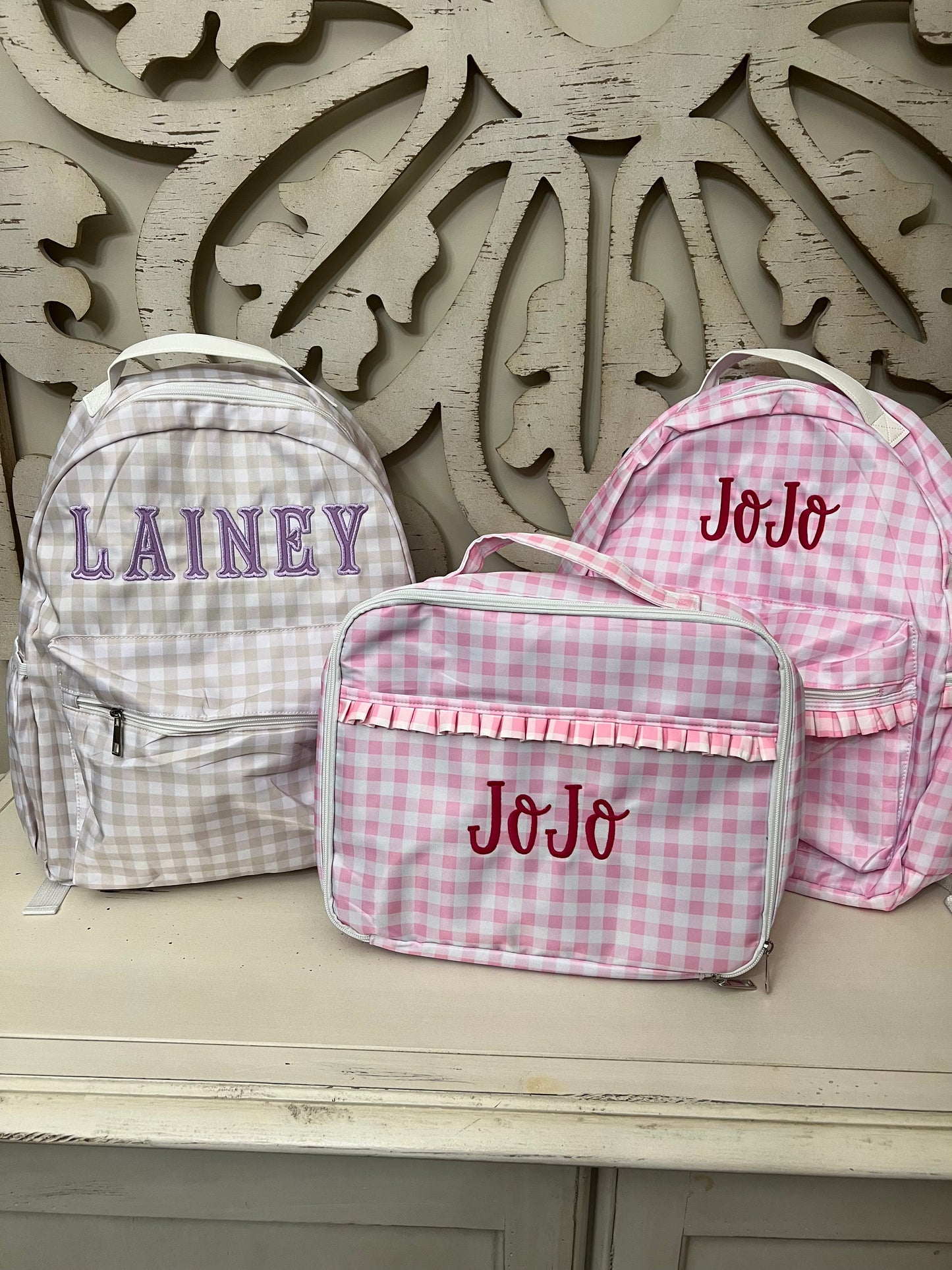 Large Gingham Lunchbox