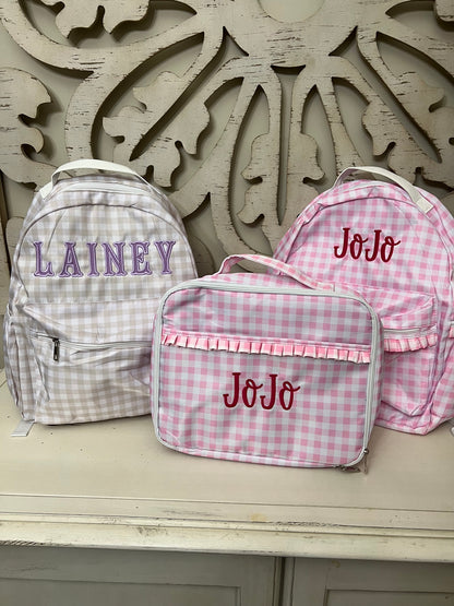 Large Gingham Lunchbox