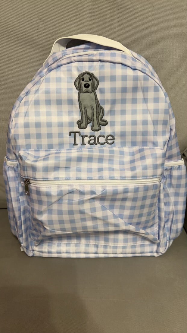 Large Gingham Backpack