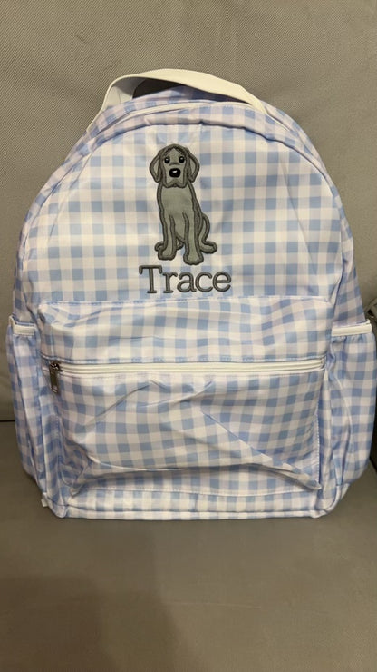 Large Gingham Backpack