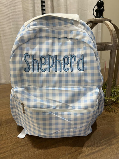Large Gingham Backpack