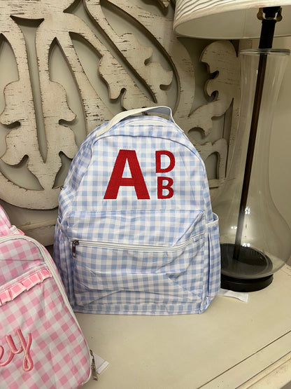 Large Gingham Backpack