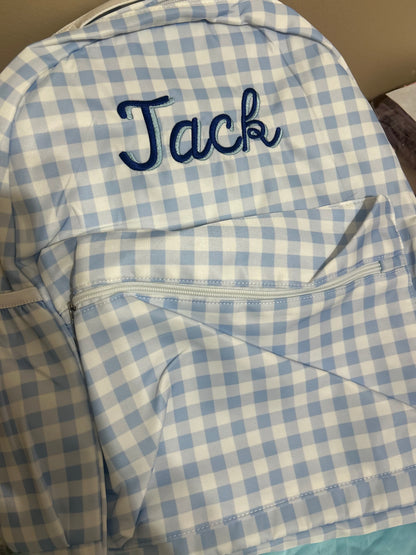 Large Gingham Backpack