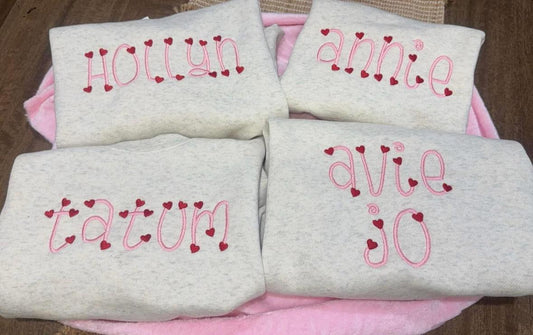 Heart Name Toddler Sweatshirts