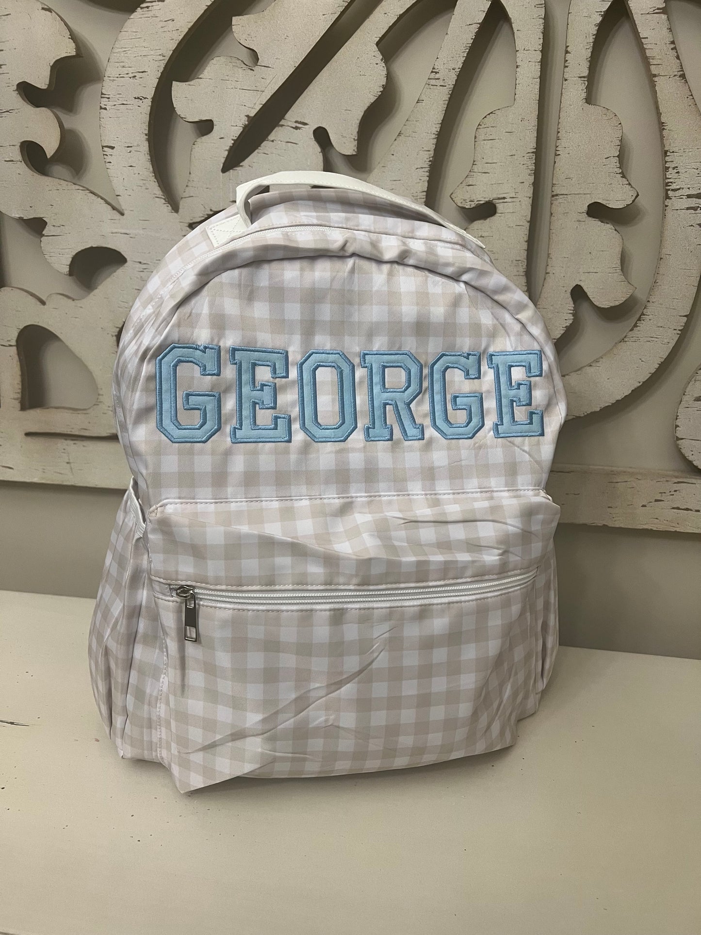 Large Gingham Backpack