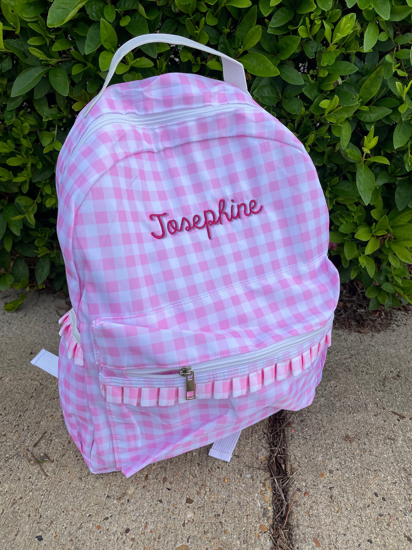 Large Gingham Backpack