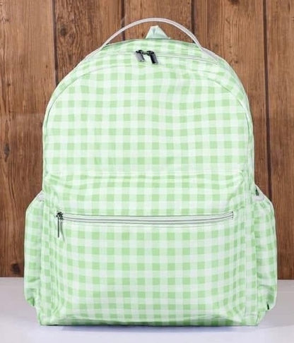 Large Gingham Backpack