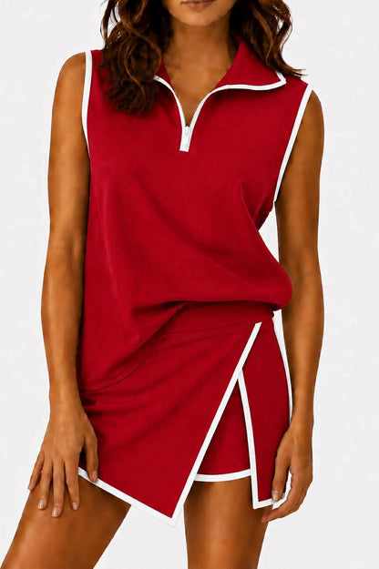 PRE-ORDER Varsity Zip Skort Set