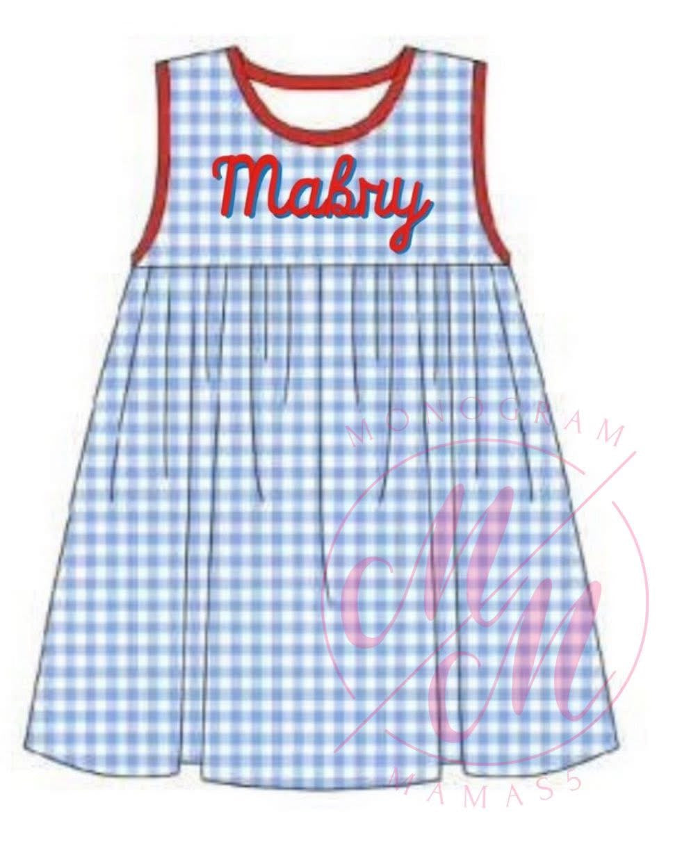 All American Bow Gingham Dress