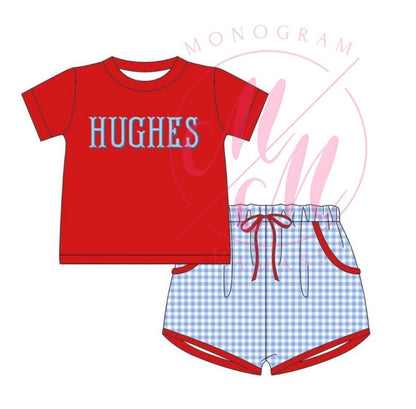 All American Gingham Shorts Set