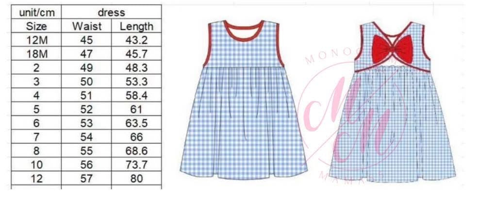 All American Bow Gingham Dress