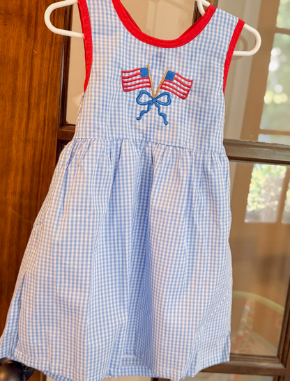 All American Bow Gingham Dress